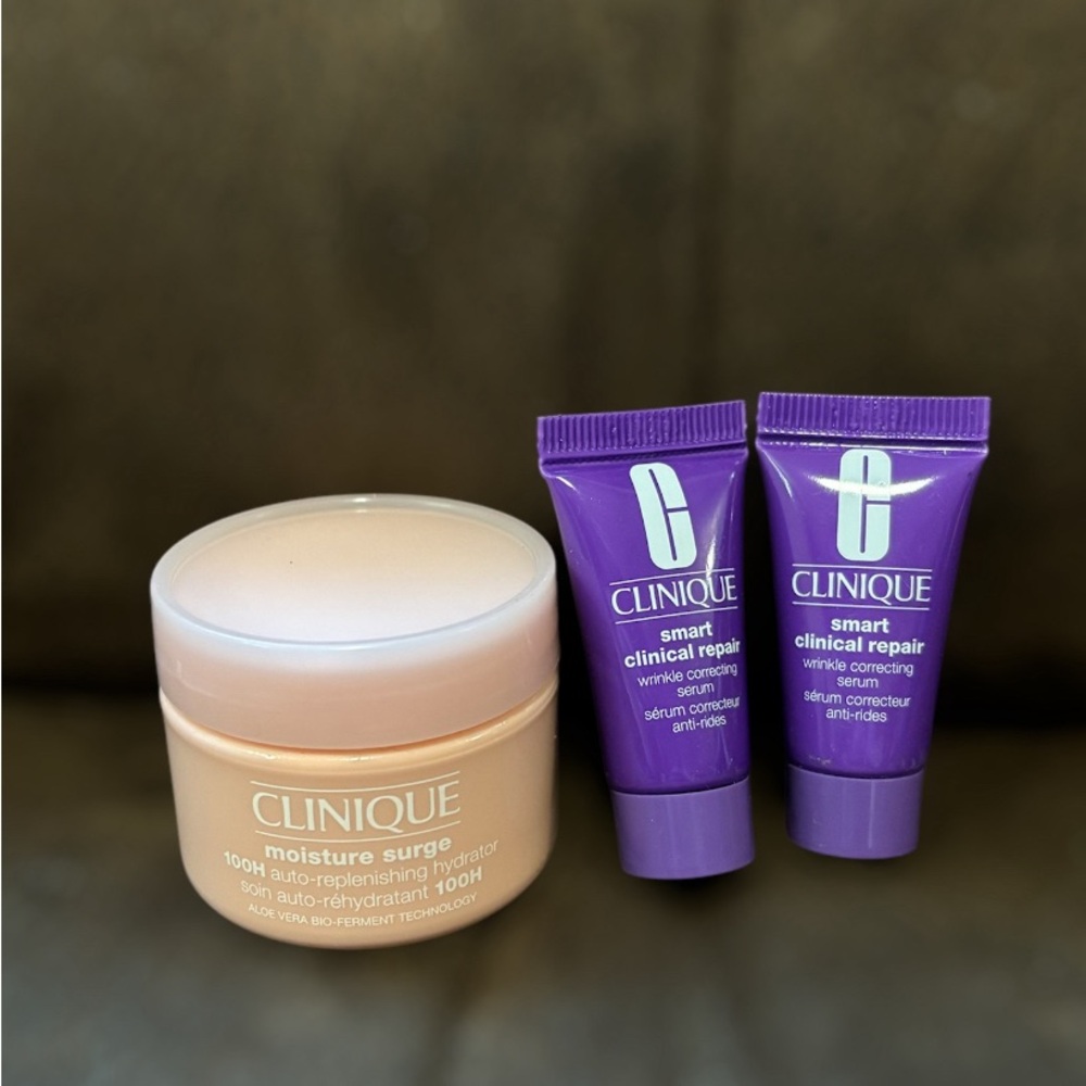 Clinique moisture surge & smart clinical repair serum lot of 3